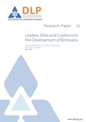 Front cover, Leaders, elites and coalitions in the development of Botswana