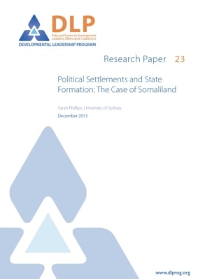 Political Settlements and State Formation: The Case of Somaliland