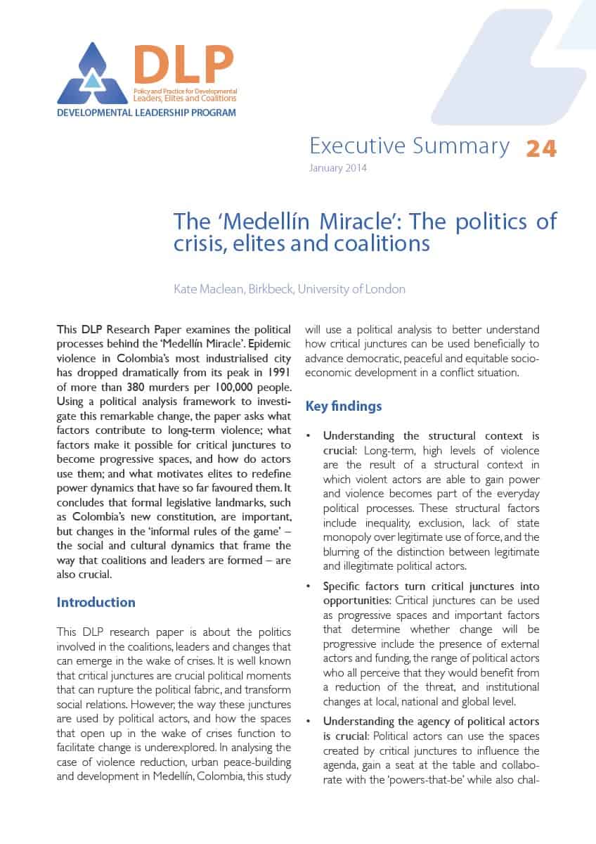 Executive Summary - The Medellin Miracle