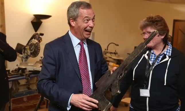 Nigel Farage laughing