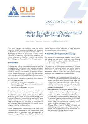 Executive Summary - Higher Education and Developmental Leadership in Ghana