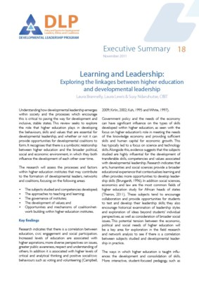 Executive Summary - Learning and Leadership