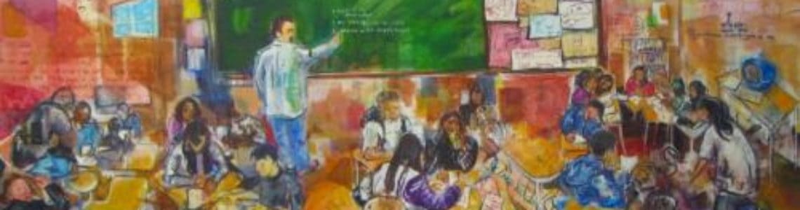 Artwork depicting a classroom