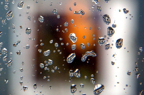 Water drops falling