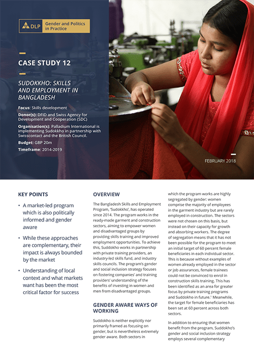 Case Study - Sudokkho: Skills and employment in Bangladesh