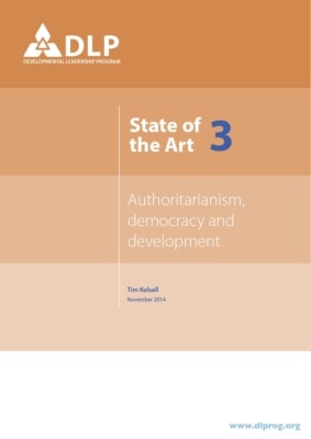 Front cover, Authoritarianism, democracy and development