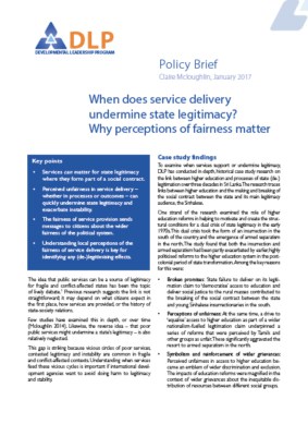 When does service delivery undermine state legitimacy? Why perceptions of fairness matter