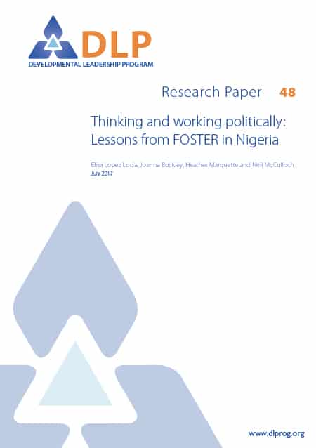 Thinking and Working Politically: Lessons from FOSTER in Nigeria