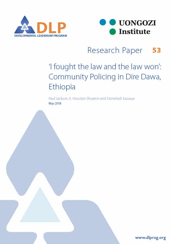 I fought the law and the law won': Community Policing in Dire Dawa