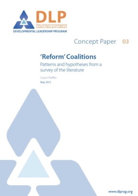 'Reform' Coalitions: Patterns and hypotheses from a survey of the literature