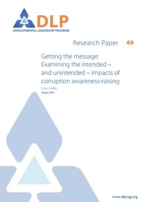 Getting the message: Examining the intended - and unintended - impacts of corruption awareness-raising
