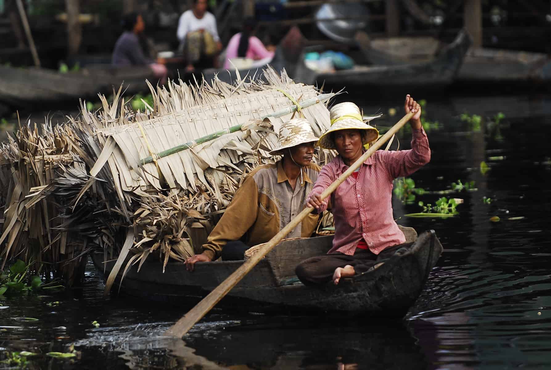 Two people in a boat