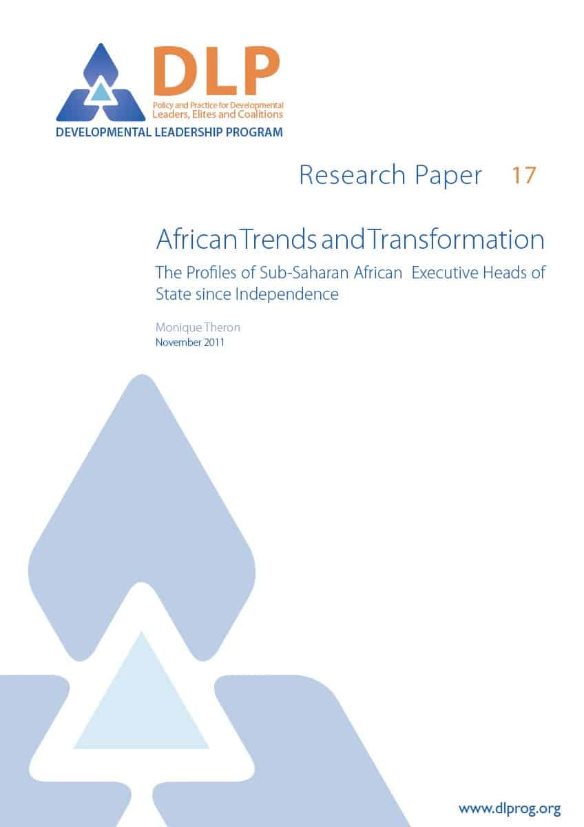 African Trends and Transformation: The Profiles of Sub-Saharan African Executive Heads of State since Independence