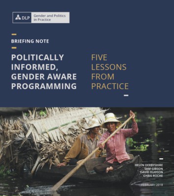 Front cover, Politically Informed, Gender Aware Programming