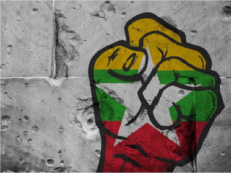 Drawing of a hand clenched