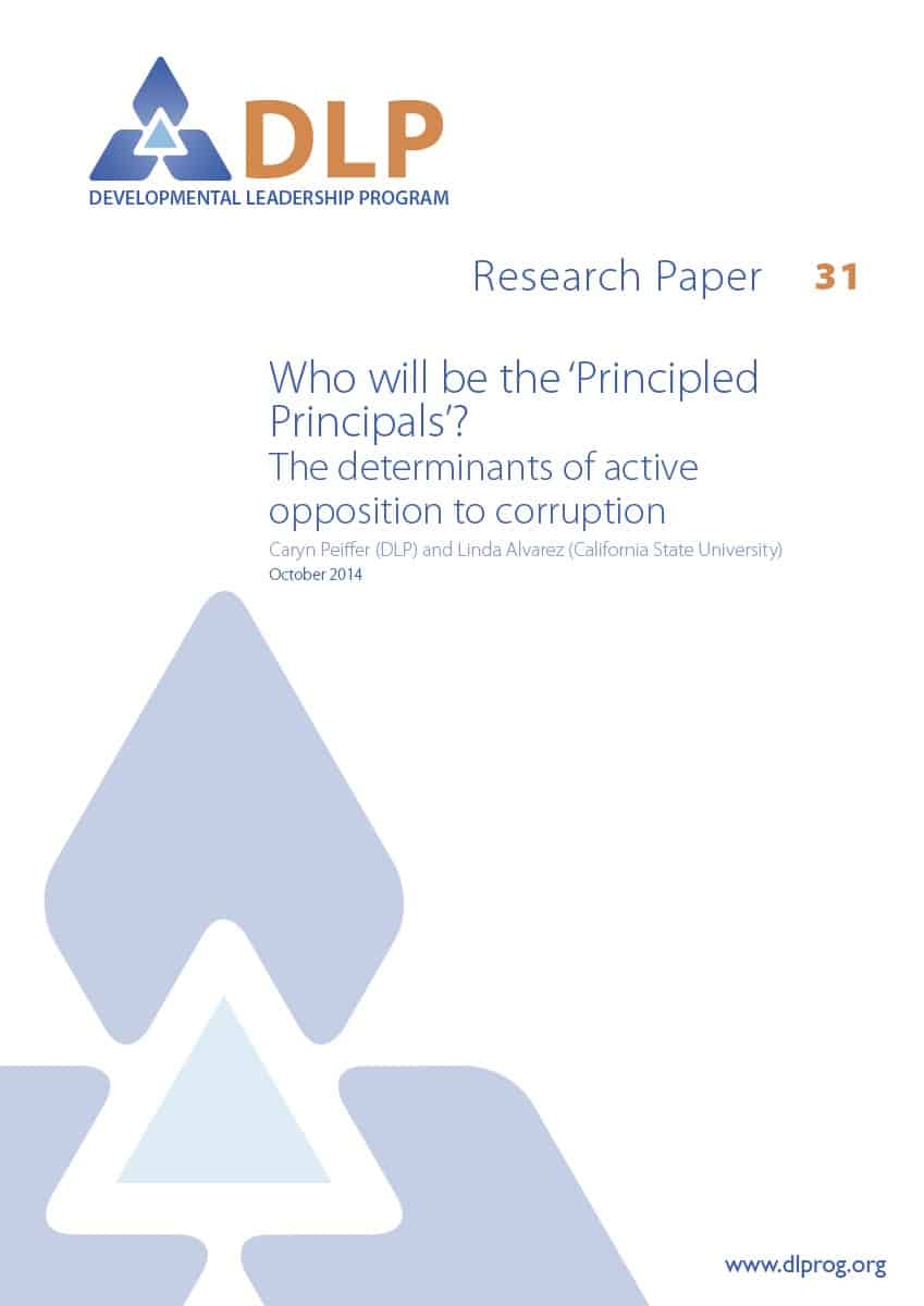 Who will be the 'Principled Principals'? The determinants of active opposition to corruption