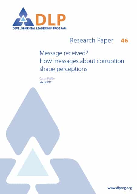 Message received? How messages about corruption shape perceptions