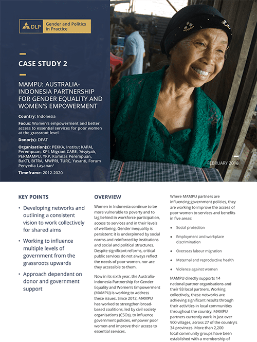 Case Study - MAMPU: Australia-Indonesia Partnership for Gender Equality and Women’s Empowerment