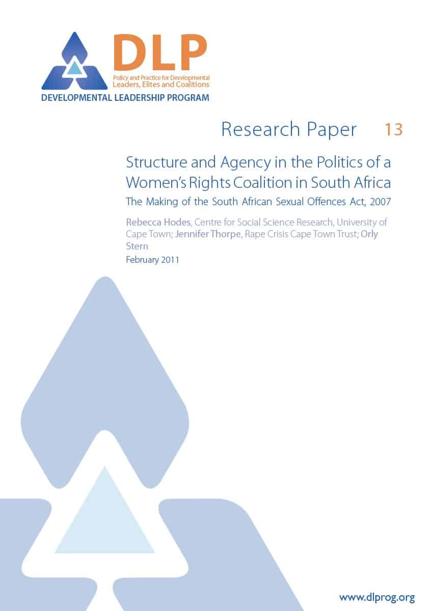 Structure and Agency in the Politics of a Womens Rights Coalition in South Africa