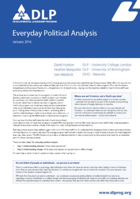 Everyday Political Analysis