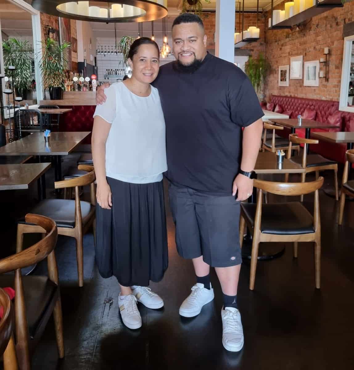 Dr Manumatavai Tupou-Roosen with Edmond S. Fehoko.